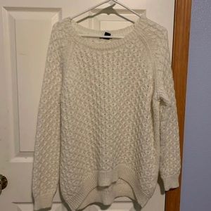 White oversized sweater